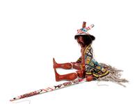 Carved Marionette of a Chief and Sculpture of a Shaman