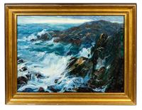 Knute Heldner, (Swedish/American, 1877-1952), Waves on the Shore