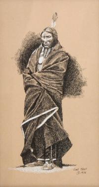 Lad Odell, (American, b. 1947), Sioux Woman and Sioux Man, 1976