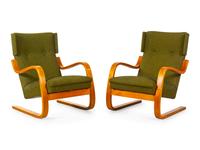 A Pair of Model 36 Lounge Chairs Finmar, Finland