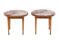 A Pair of Modernist Marble-Top Tables