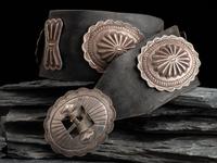 Navajo Silver Concha Belt