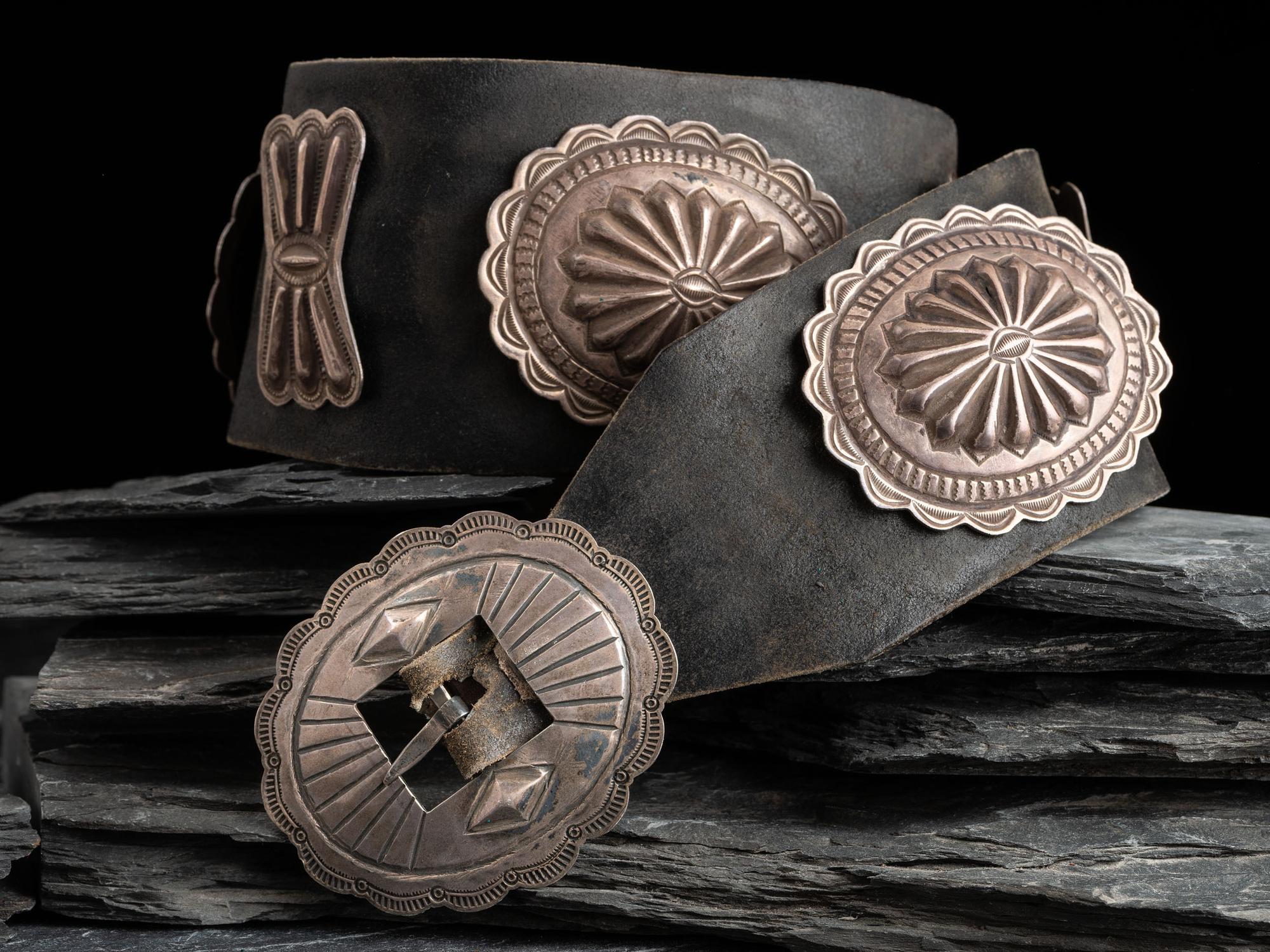 Navajo Silver Concha Belt