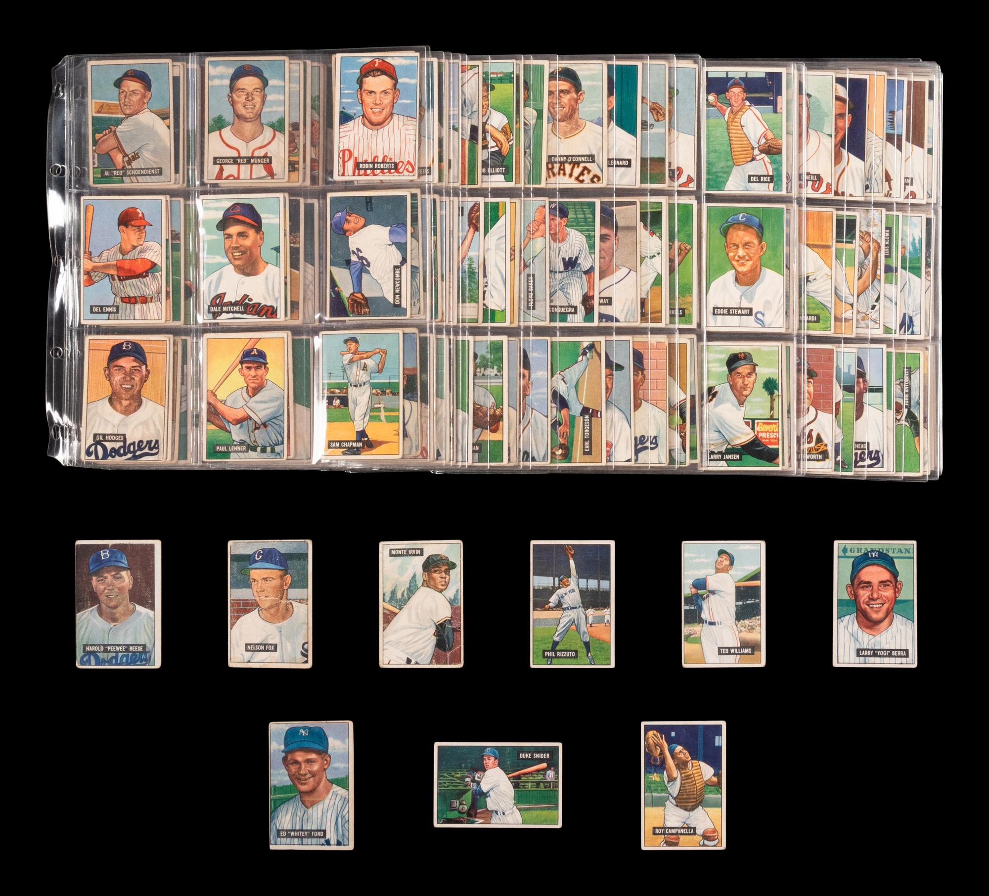 A Near Set of 1951 Bowman Baseball Cards (322/324)