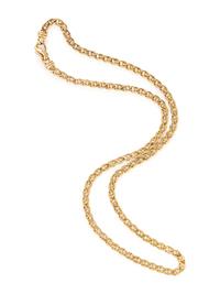 BALESTRA, YELLOW GOLD AND DIAMOND LONG CHAIN NECKLACE