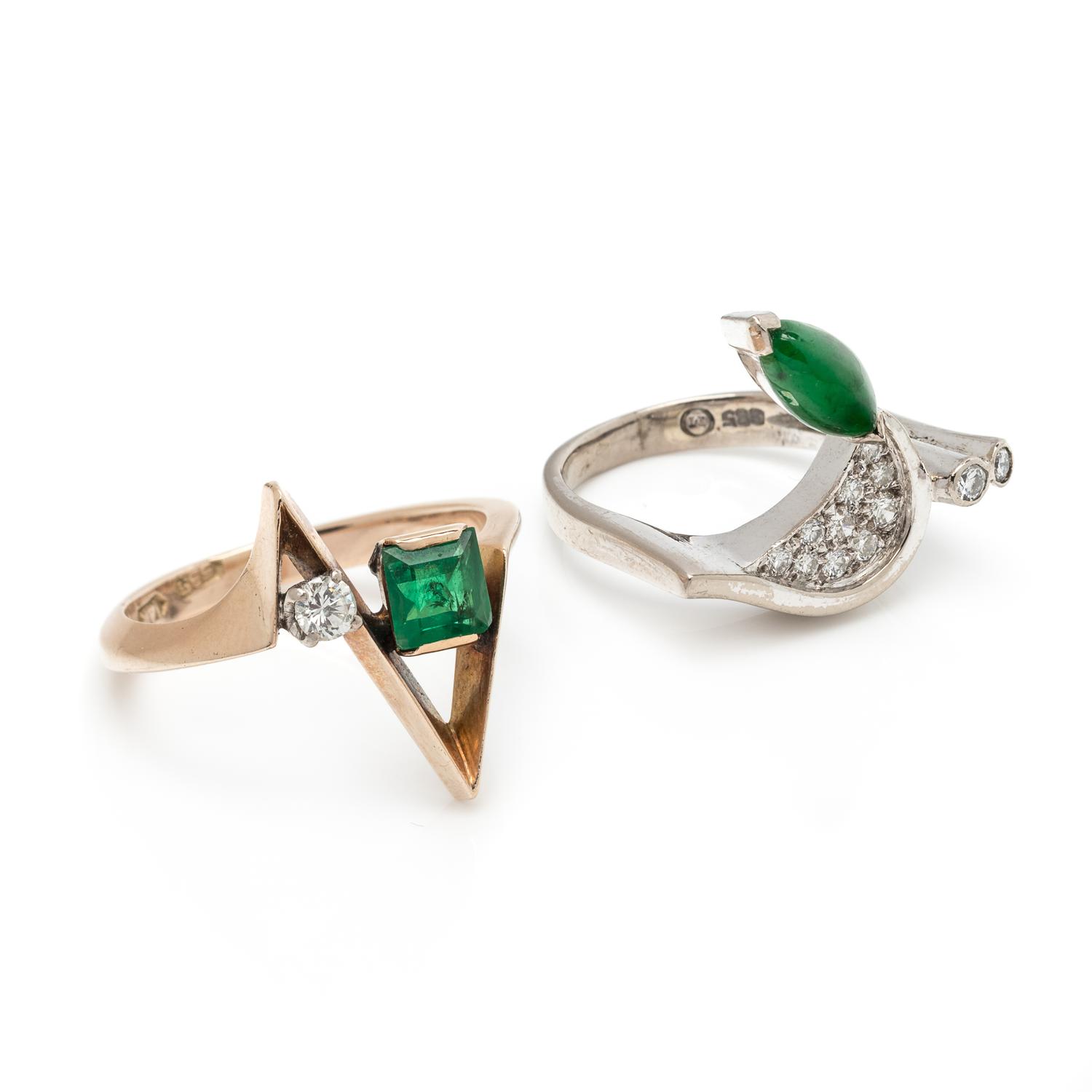 COLLECTION OF GOLD AND DIAMOND RINGS