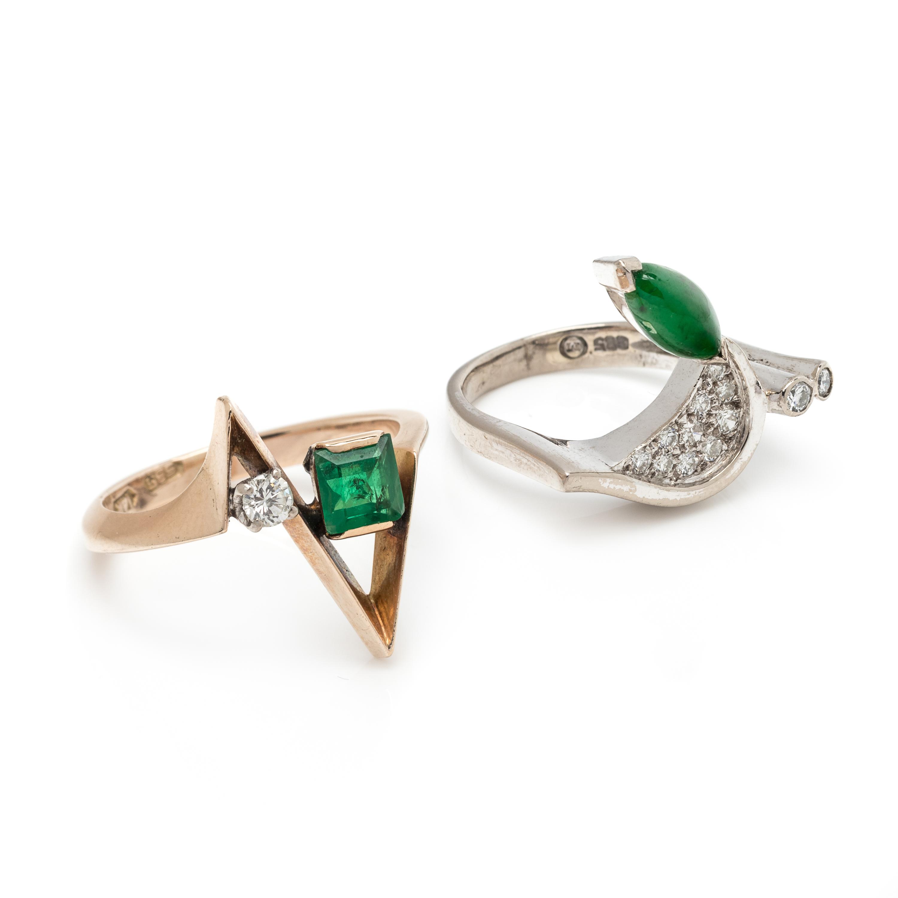 COLLECTION OF GOLD AND DIAMOND RINGS