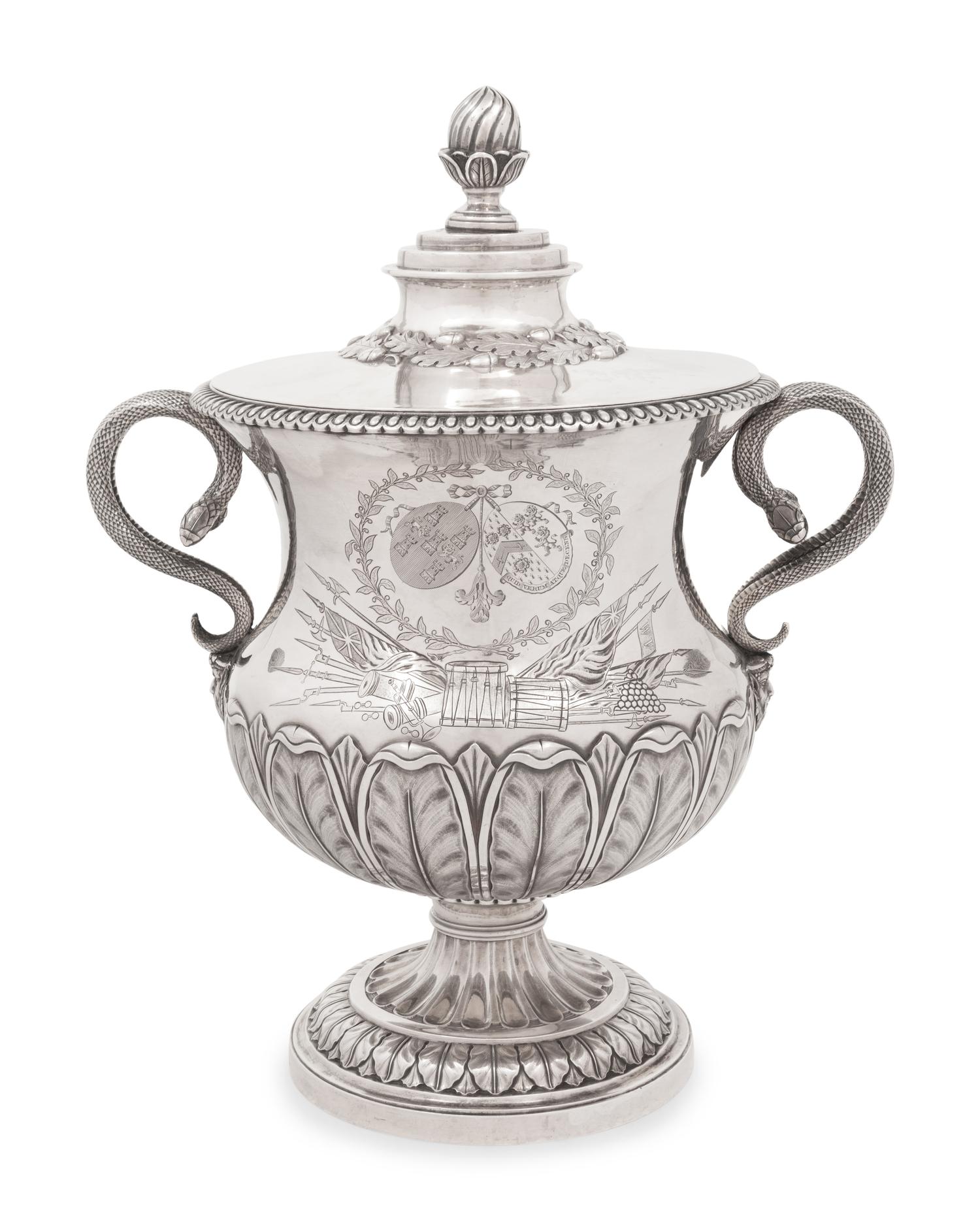 A George III Silver Covered Urn