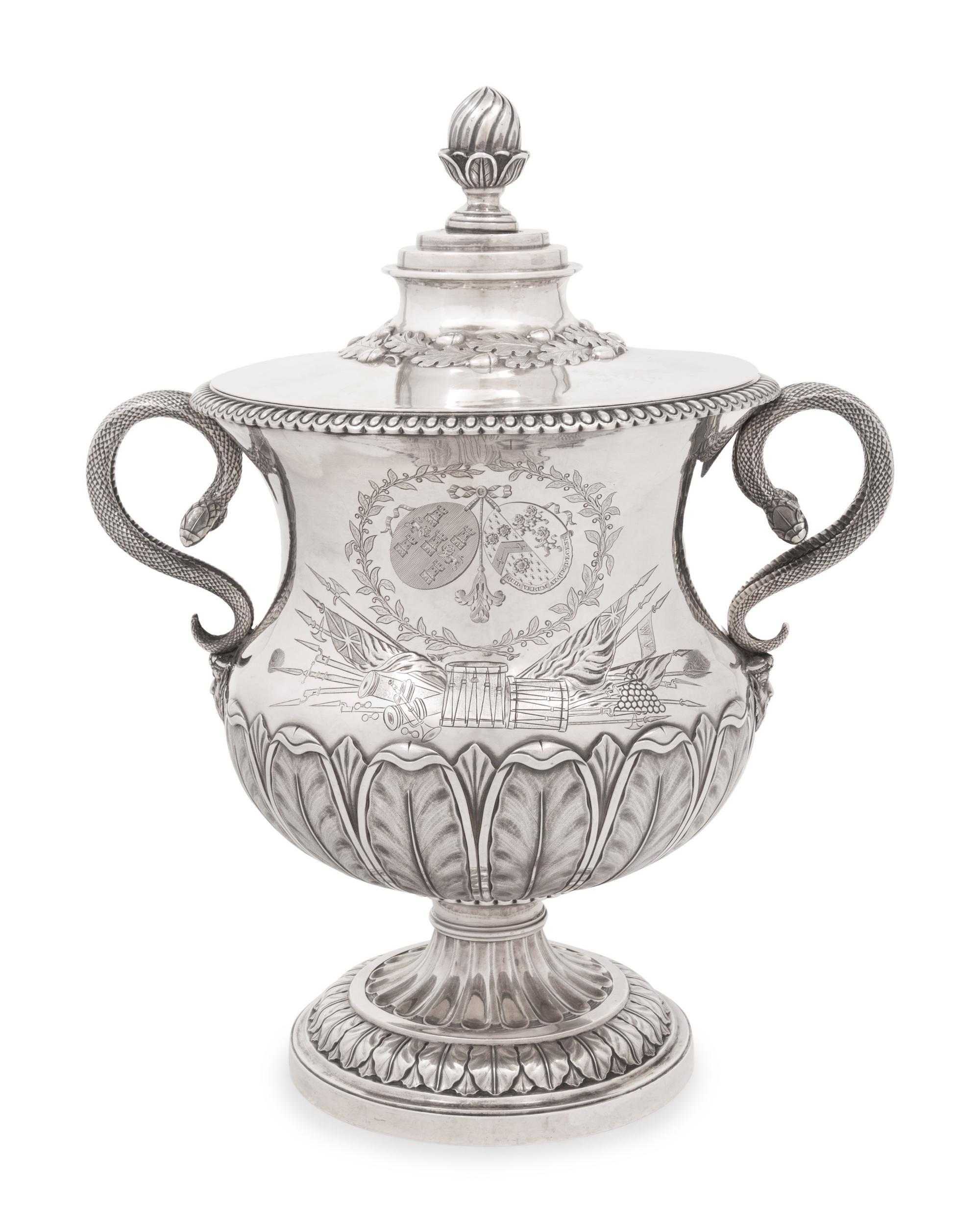 A George III Silver Covered Urn