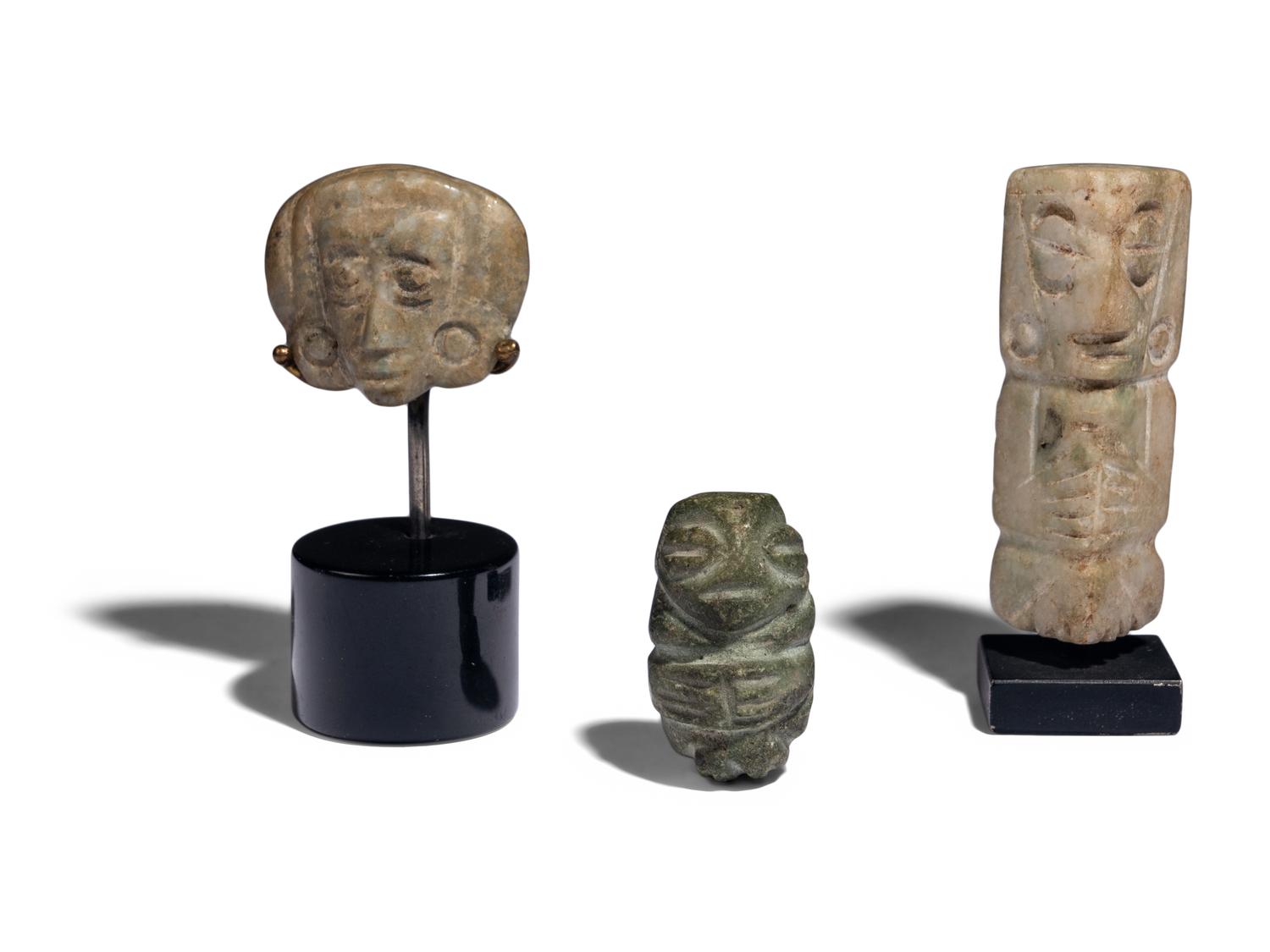 Five Maya and Mixtec Jade Articles