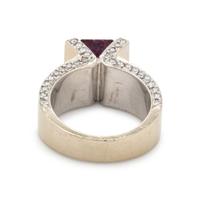 RUBELLITE TOURMALINE AND DIAMOND RING