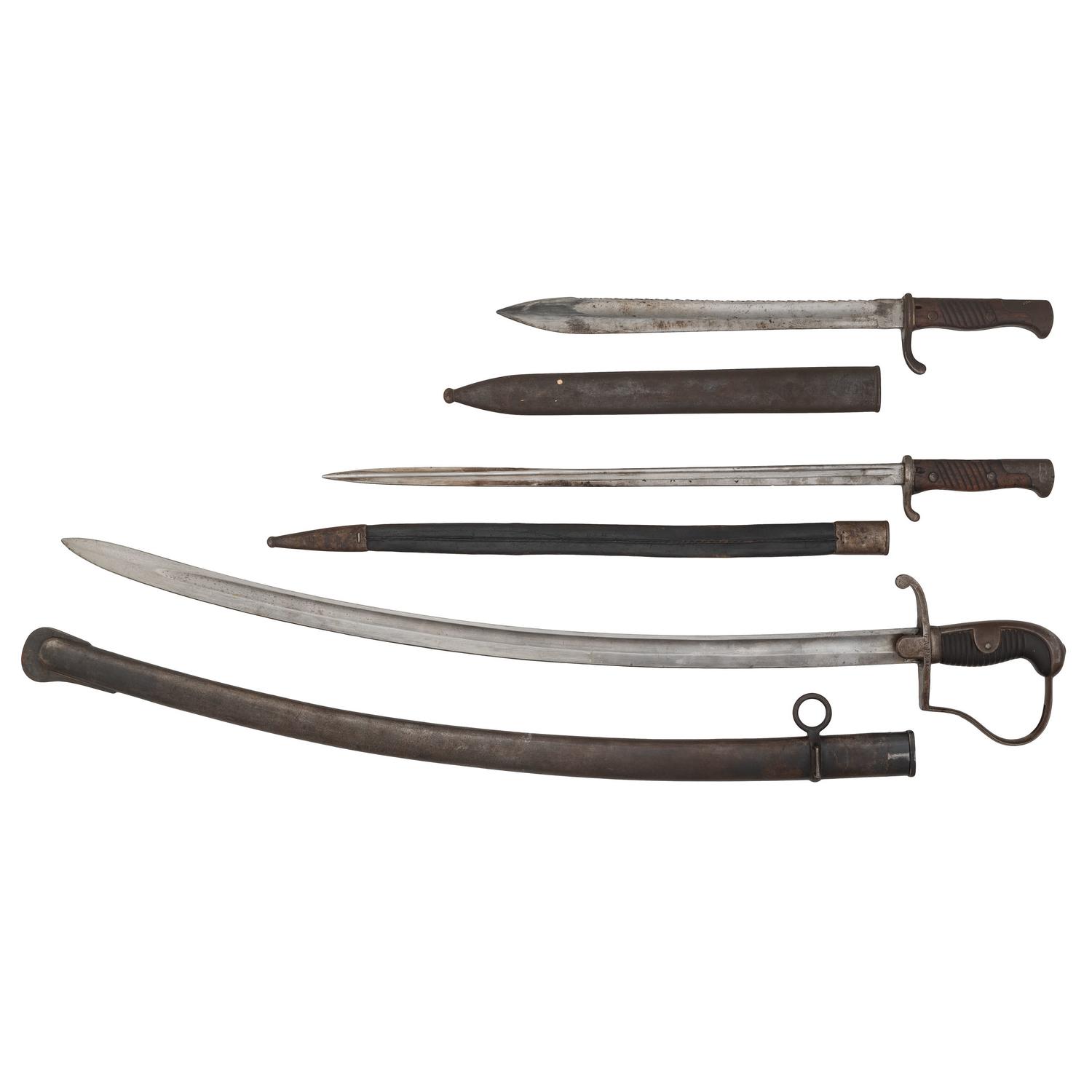 Imperial German Cavalry Saber with two Mauser Bayonets