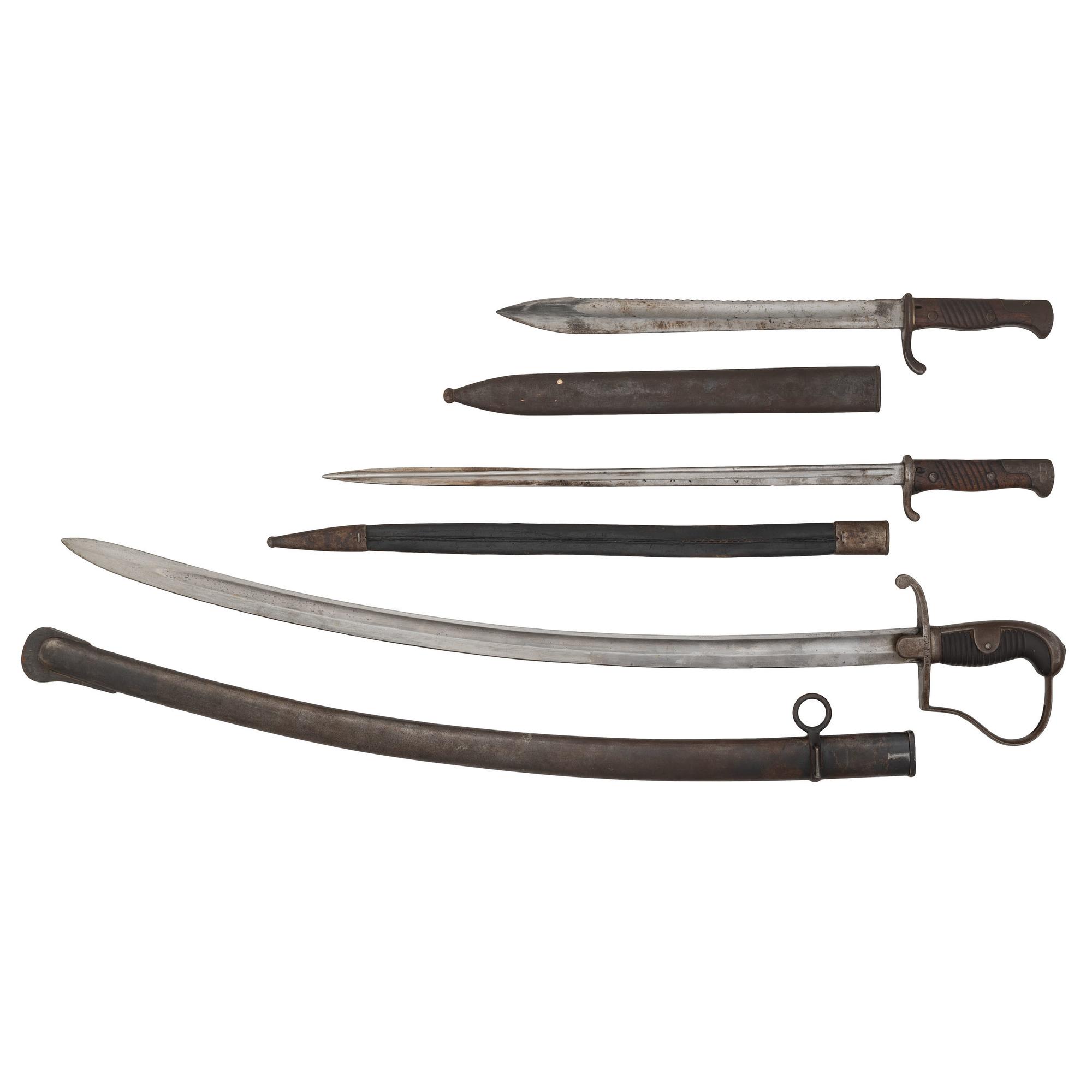 Imperial German Cavalry Saber with two Mauser Bayonets