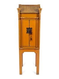 A Chinese Parcel-Gilt and Coral Lacquer Shrine — 20TH CENTURY