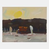 Nine works: Untitled Coastal Scenes