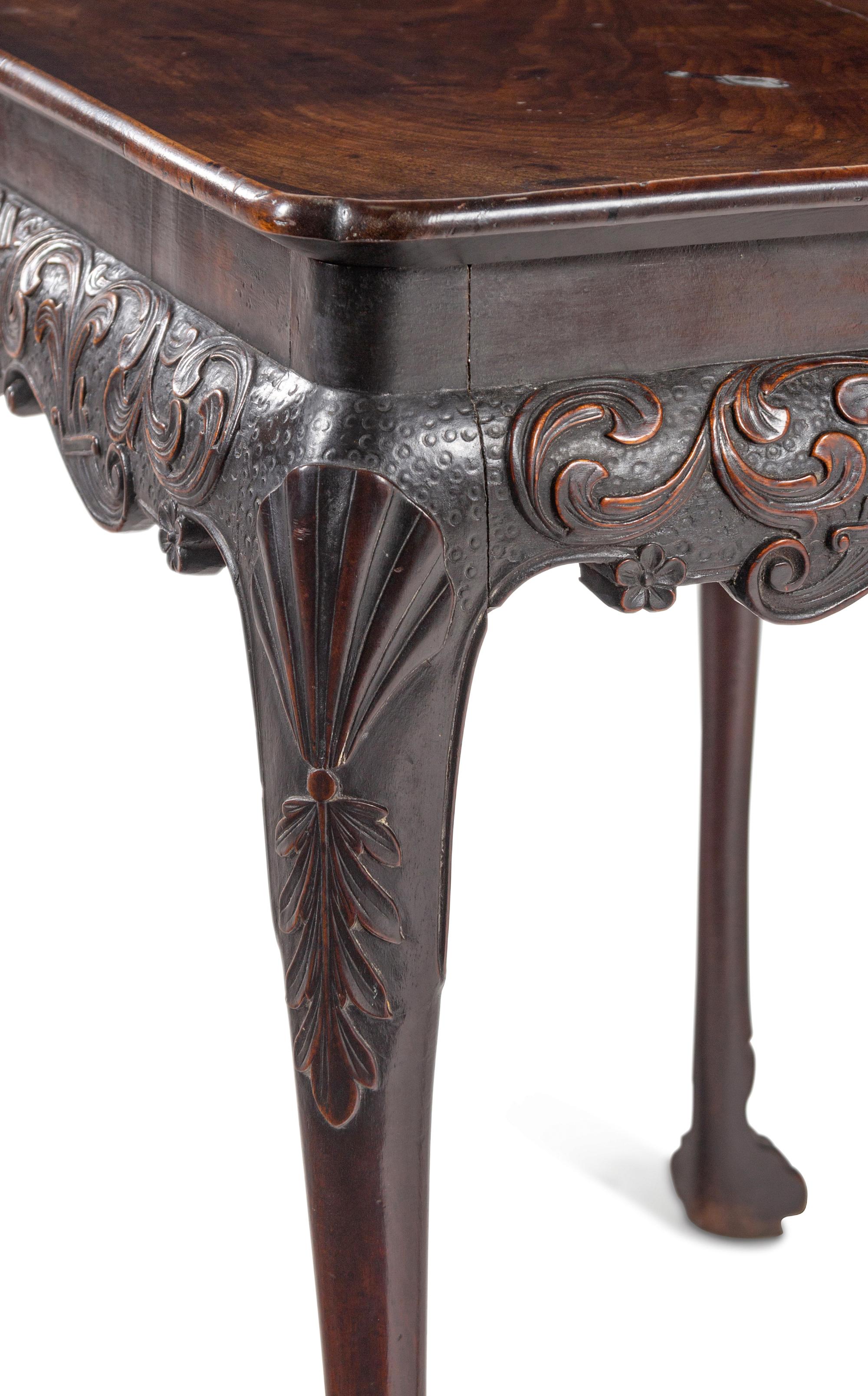 An Irish George II Mahogany Tea Table