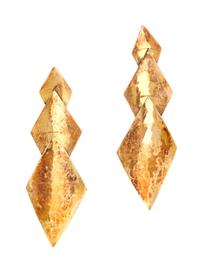 A Pair of 14 Karat Yellow Gold Earclips, 13.50 dwts.