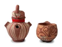 Pottery Effigy Vessel, PLUS Coffee Mug