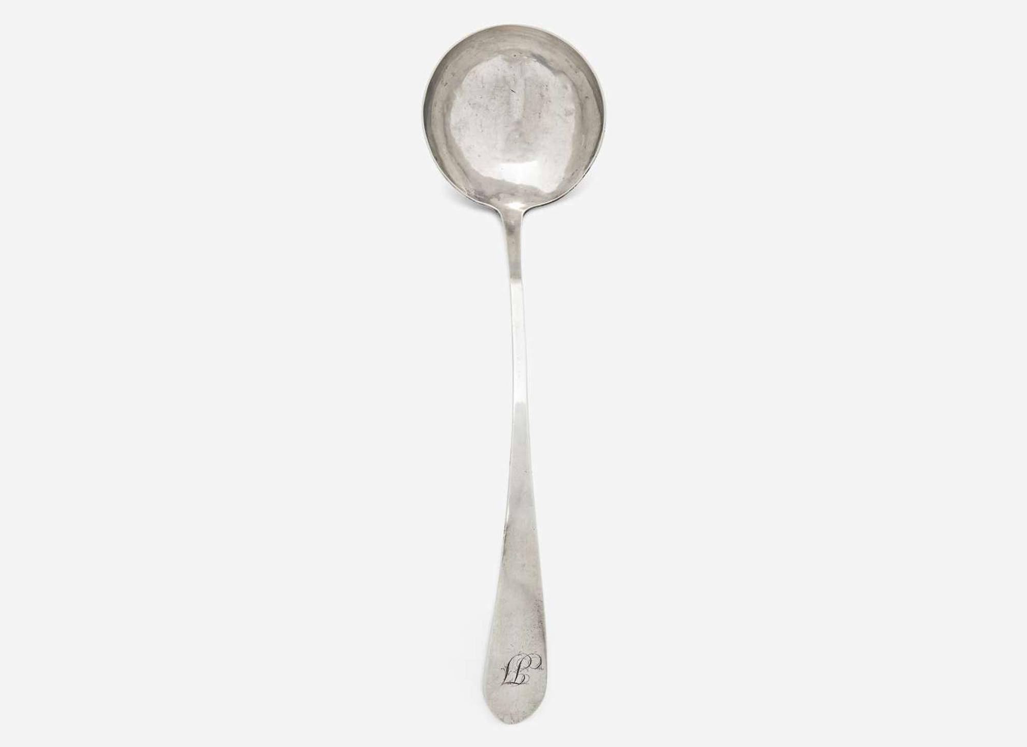 A silver punch ladle, Houghton Perkins (1735-1778), Boston, MA, circa 1760