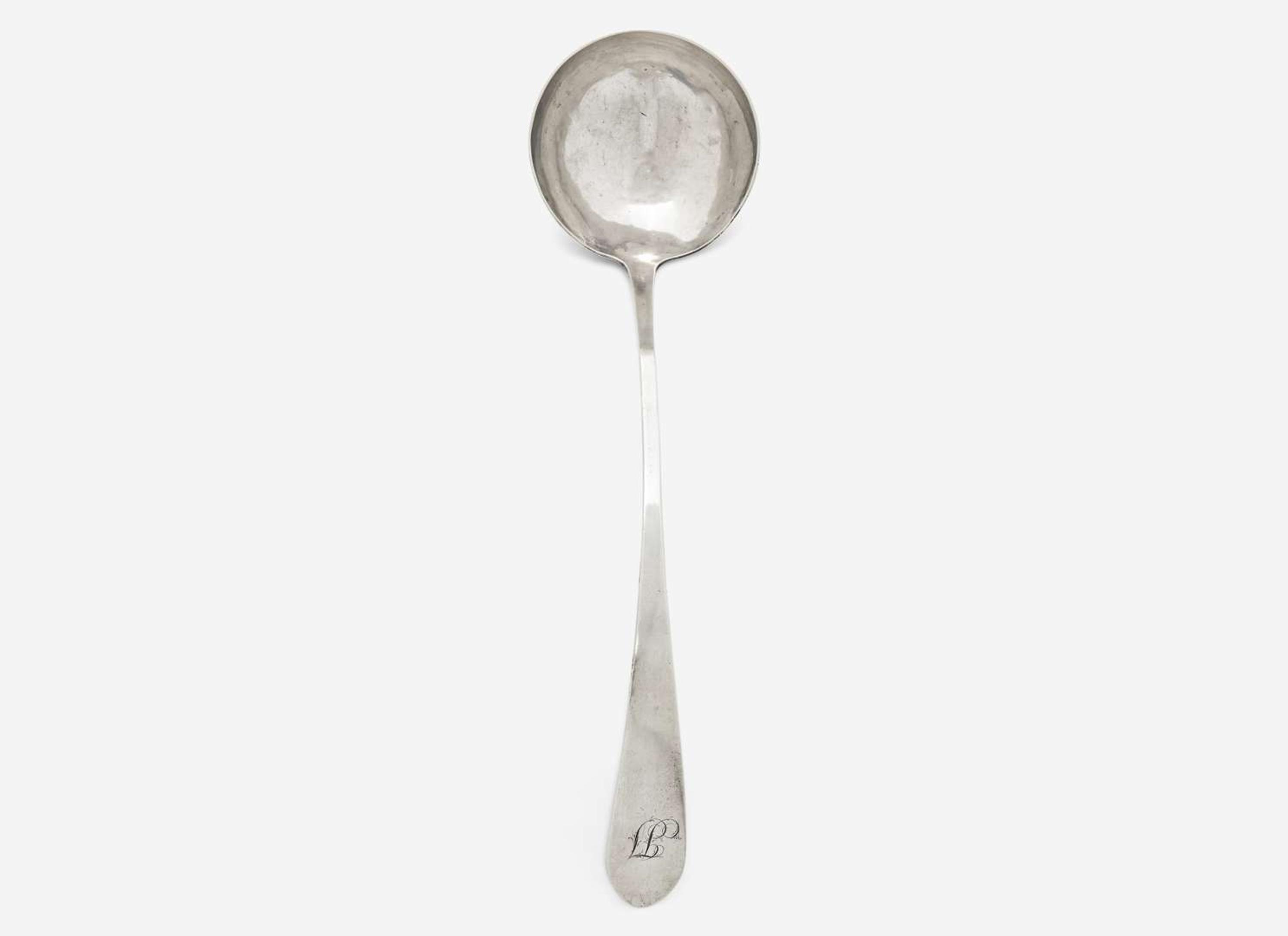 A silver punch ladle, Houghton Perkins (1735-1778), Boston, MA, circa 1760