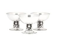 An American Silver Set of Eight Jensen Style Sherbets