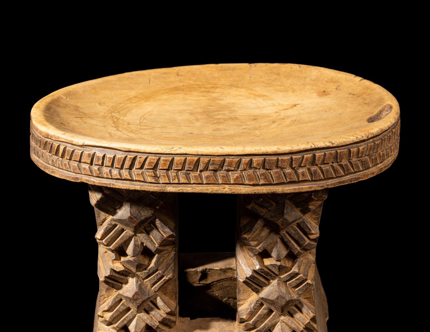 Two African Wood Stools