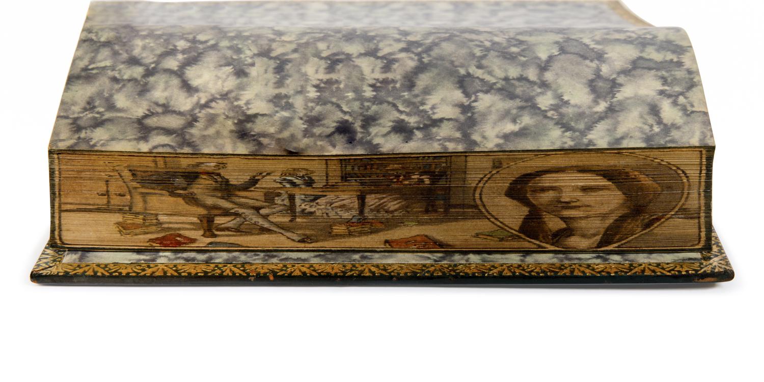 [Fore-Edge Painting]. Gaskell, Elizabeth (1810-1865). Cranford. London: Macmillan & Co. Limited, 1898.