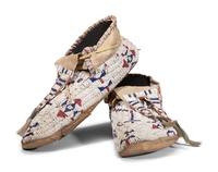 Sioux Beaded Hide Moccasins