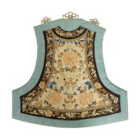 A Chinese Embroidered Silk Vest