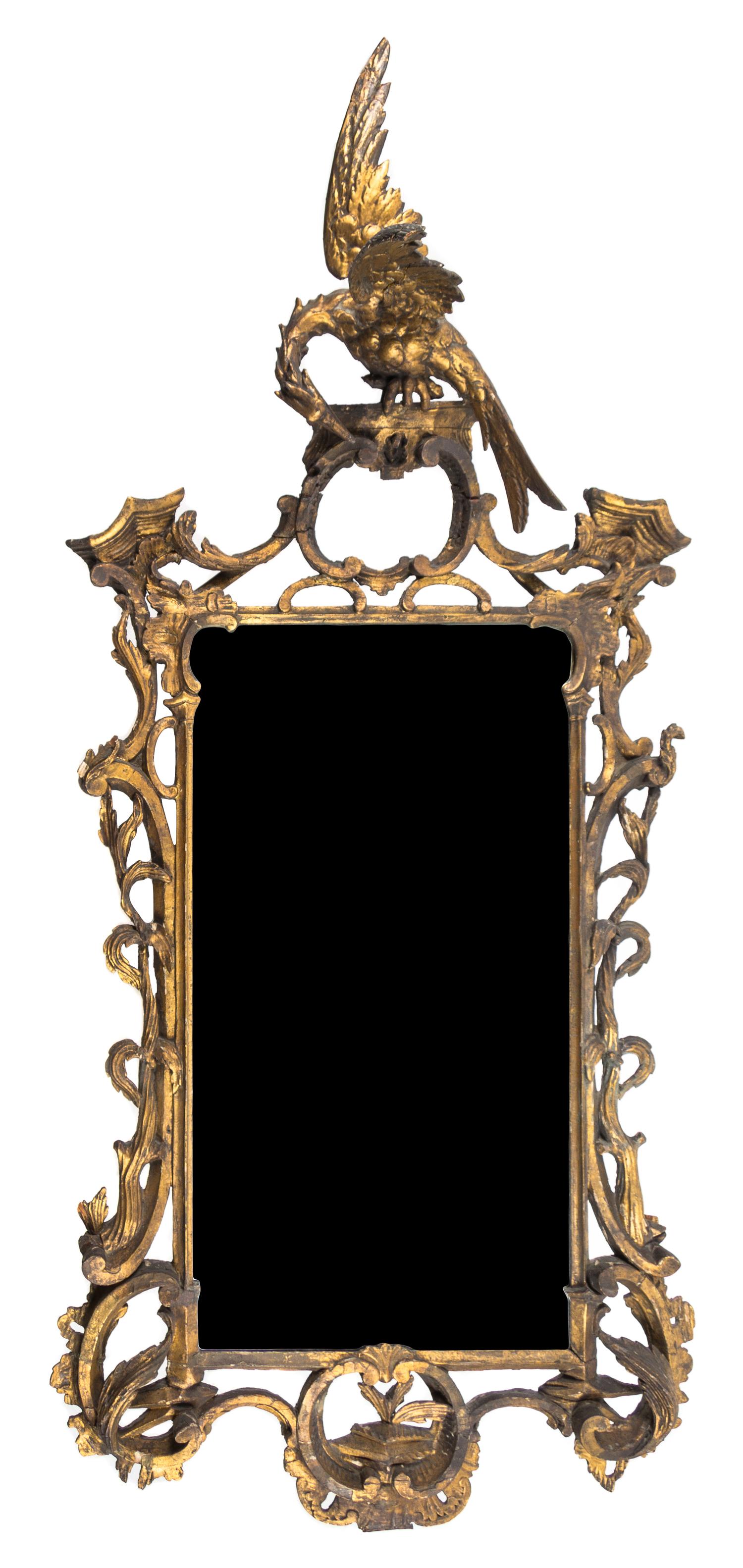 A George III Style Giltwood Mirror 52 x 24 inches. — 19TH CENTURY