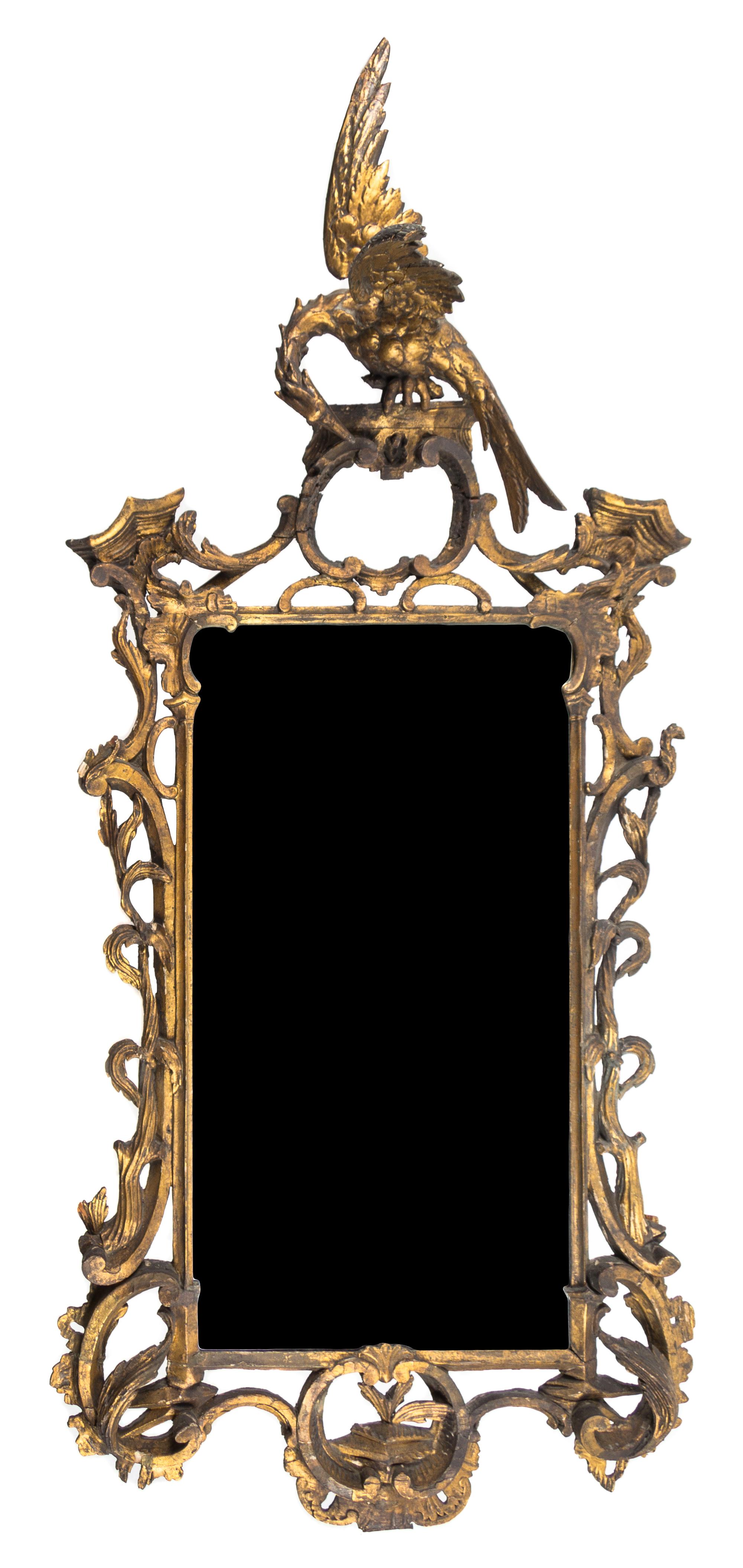 A George III Style Giltwood Mirror 52 x 24 inches. — 19TH CENTURY