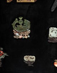 A Pair of Chinese Embellished Black Lacquered Wall Panels