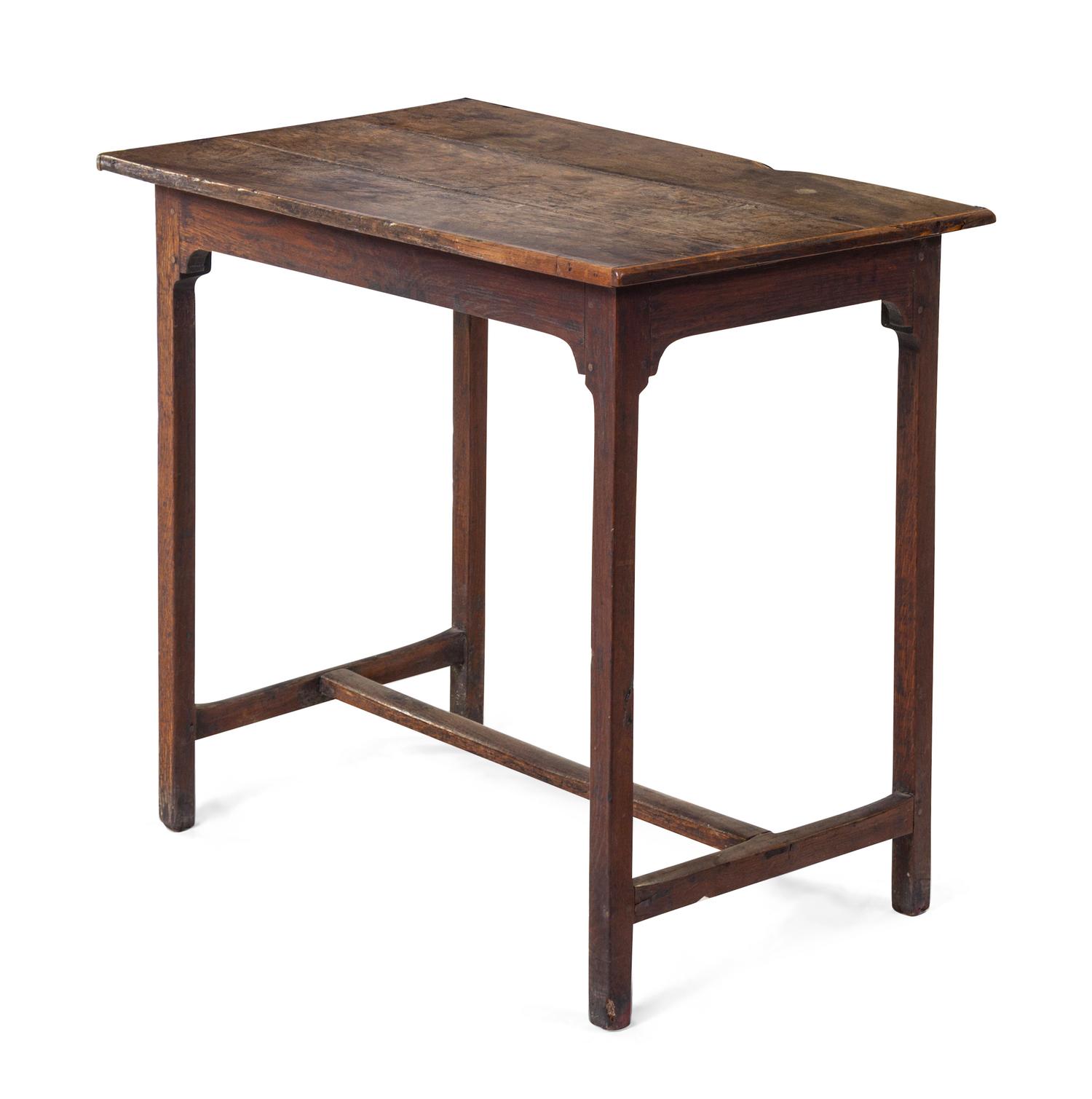 A Primitive Oak Tea Table