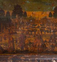 A Venetian Painted and Parcel Gilt Low Table