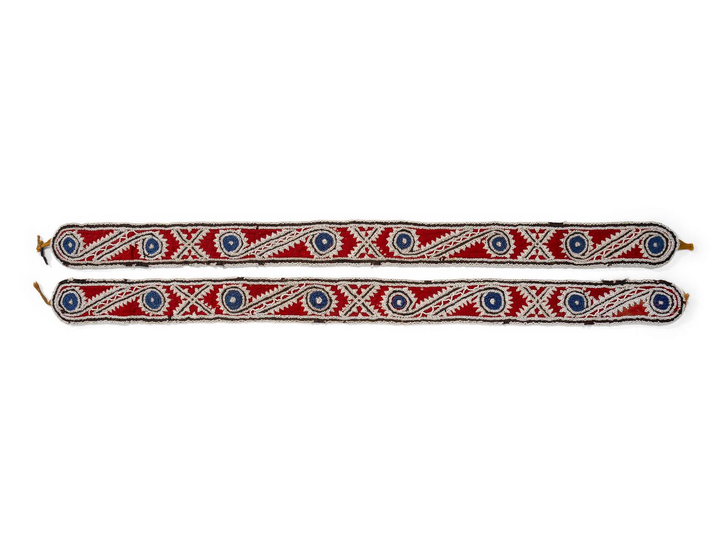 Choctaw Beaded Strips, Pair