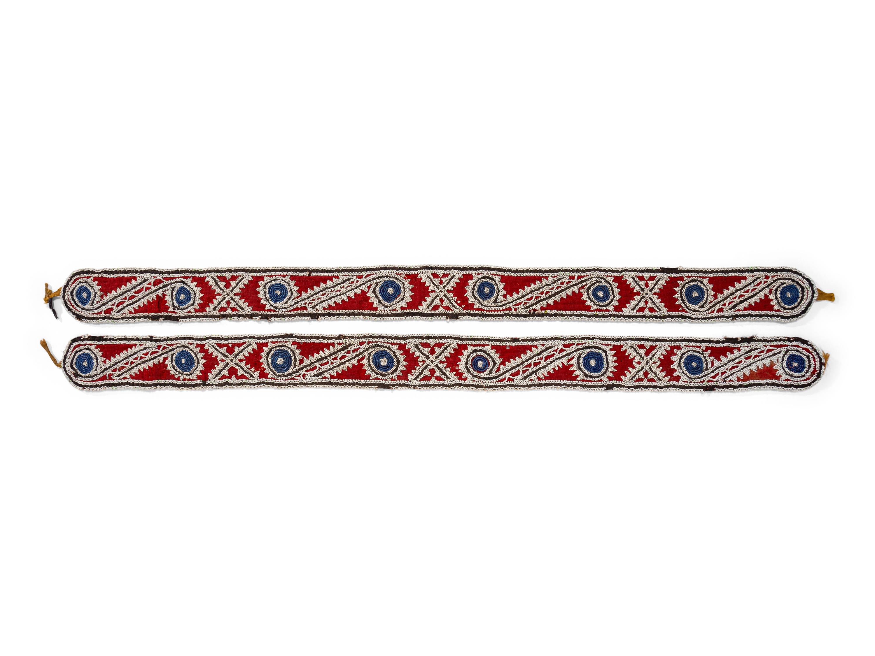 Choctaw Beaded Strips, Pair