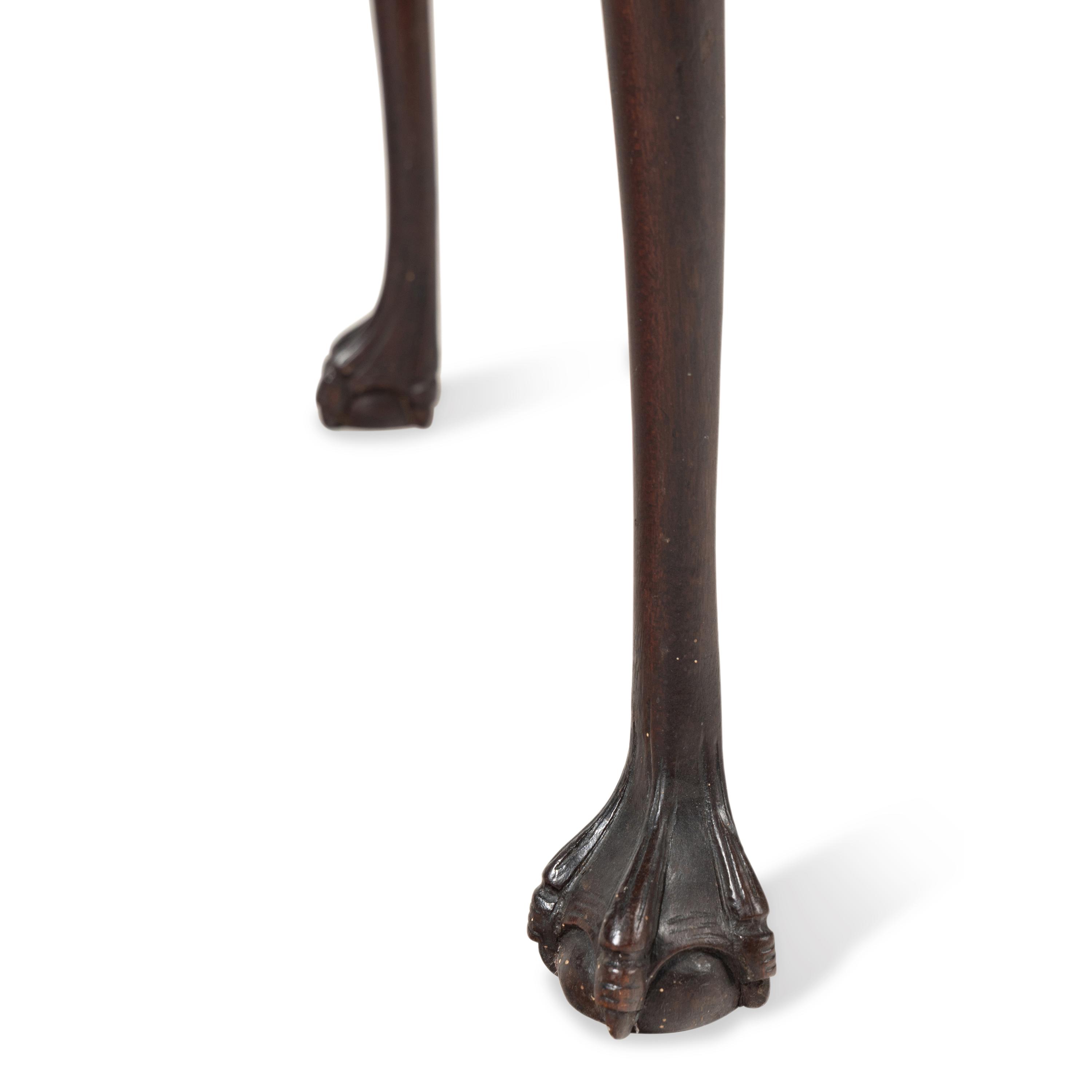 A George II Walnut and Mahogany Tea Table