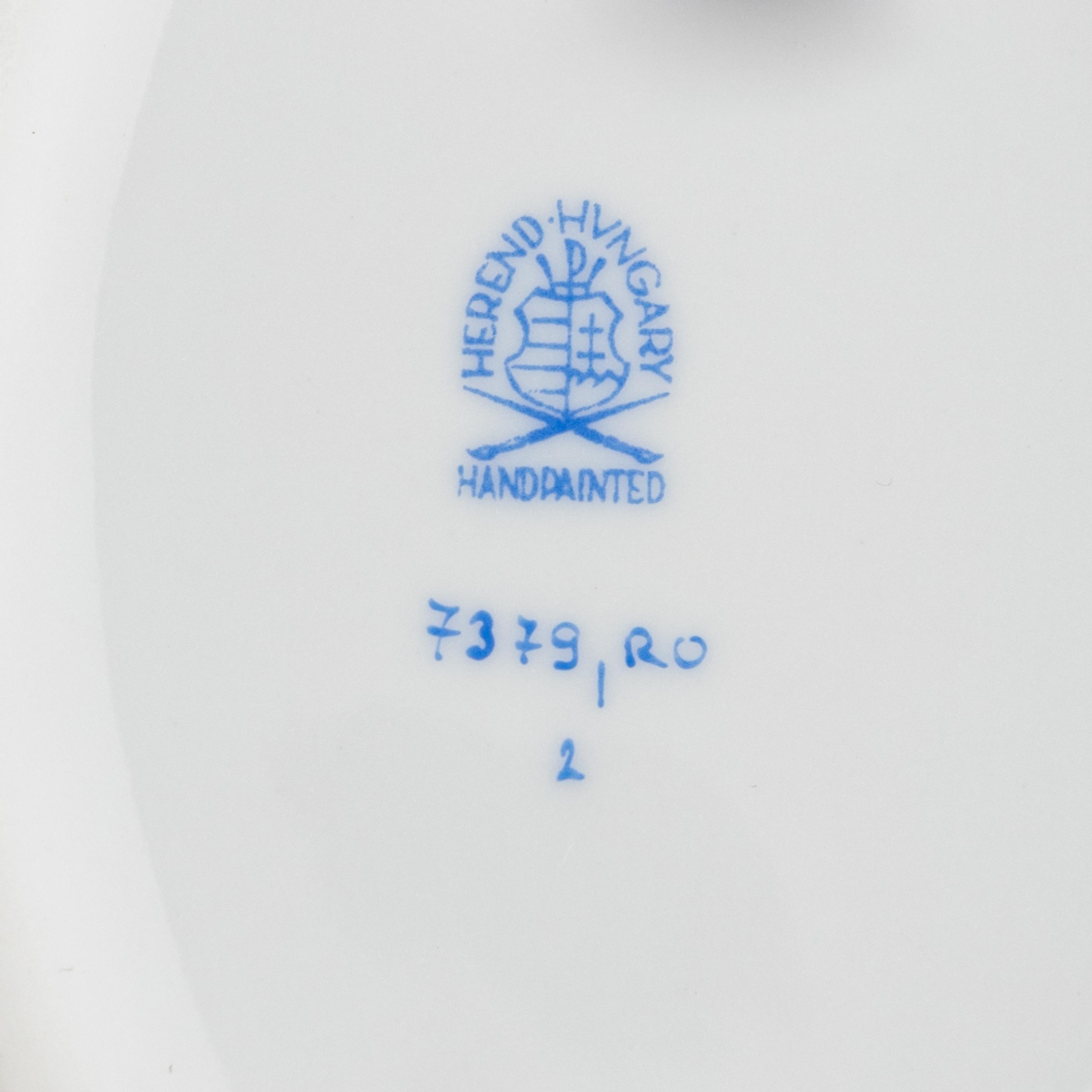 A Group of Nine Herend Rothschild Bird Porcelain Table Articles