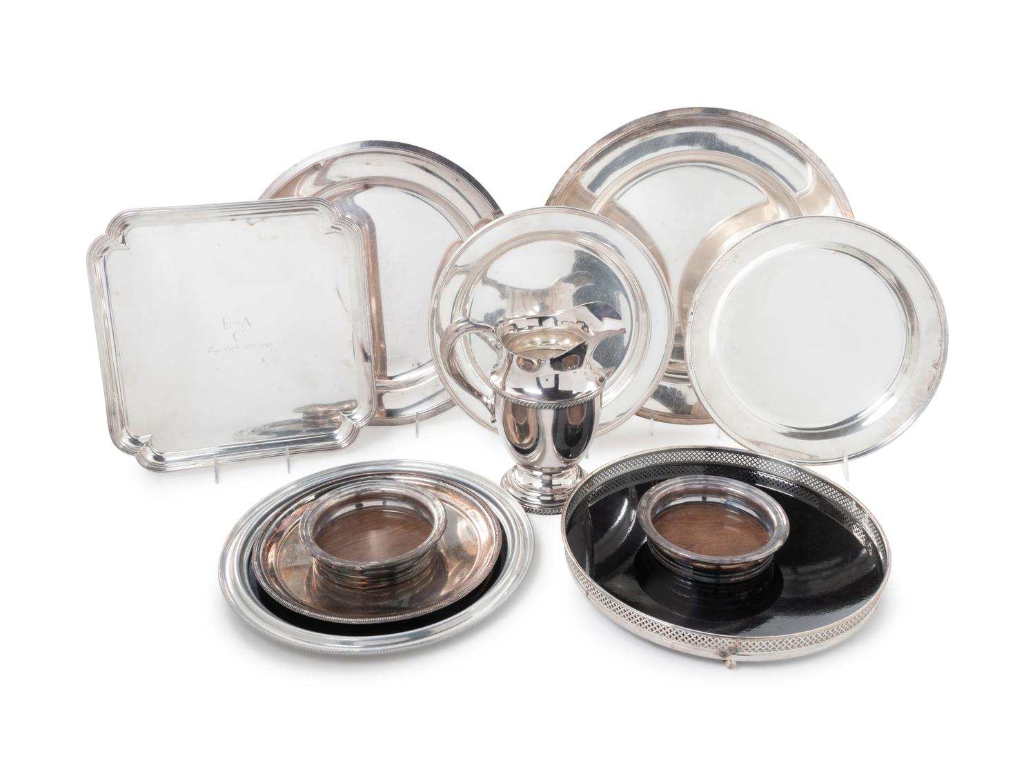 A Collection of Silver-Plate Serving Items