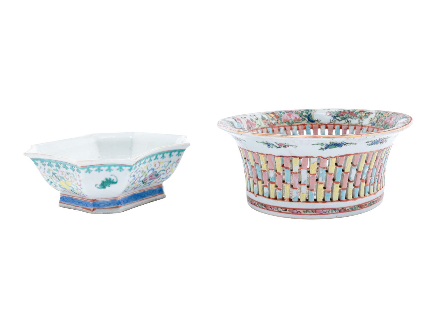 Two Chinese Export Famille Rose Porcelain Articles