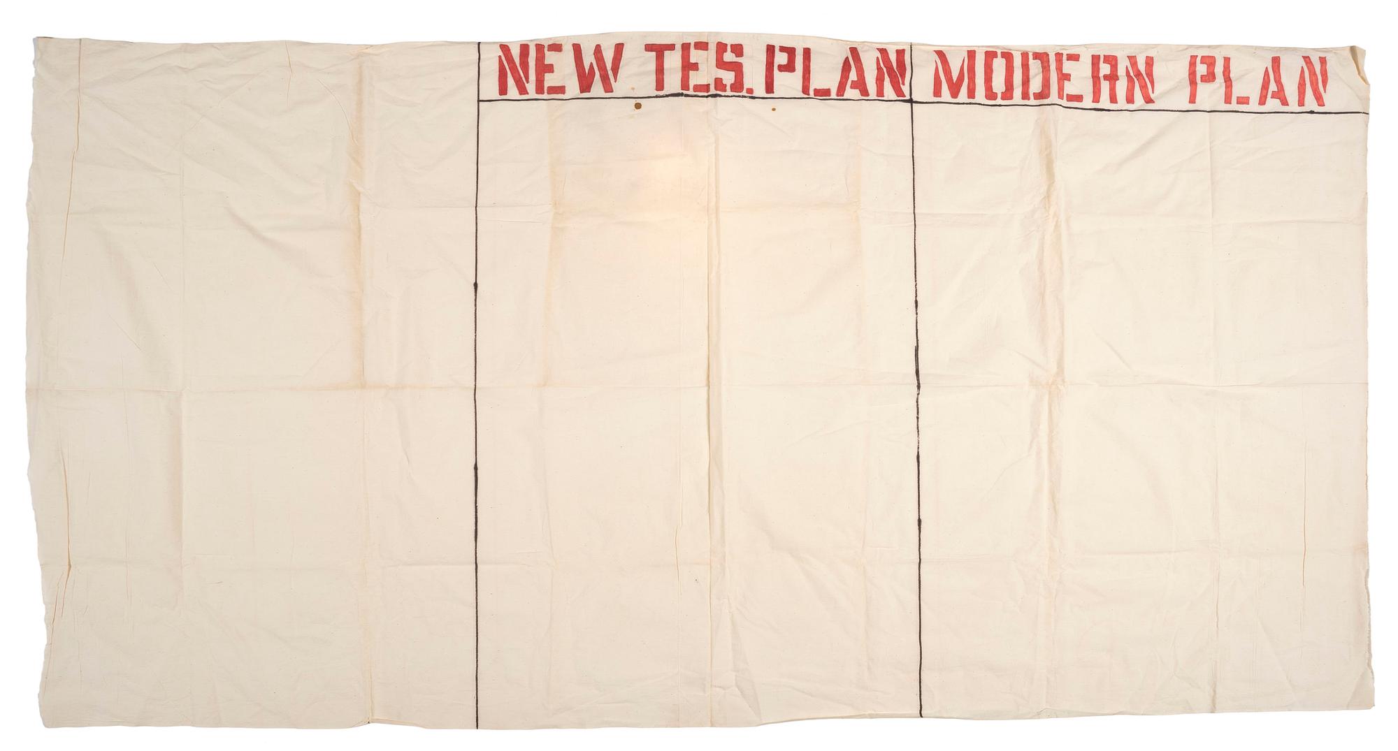 [RELIGION]. A group of 3 illustrated church tent revival banners, incl. Steps "Unto" Christ . [ca 1910s-1920s].