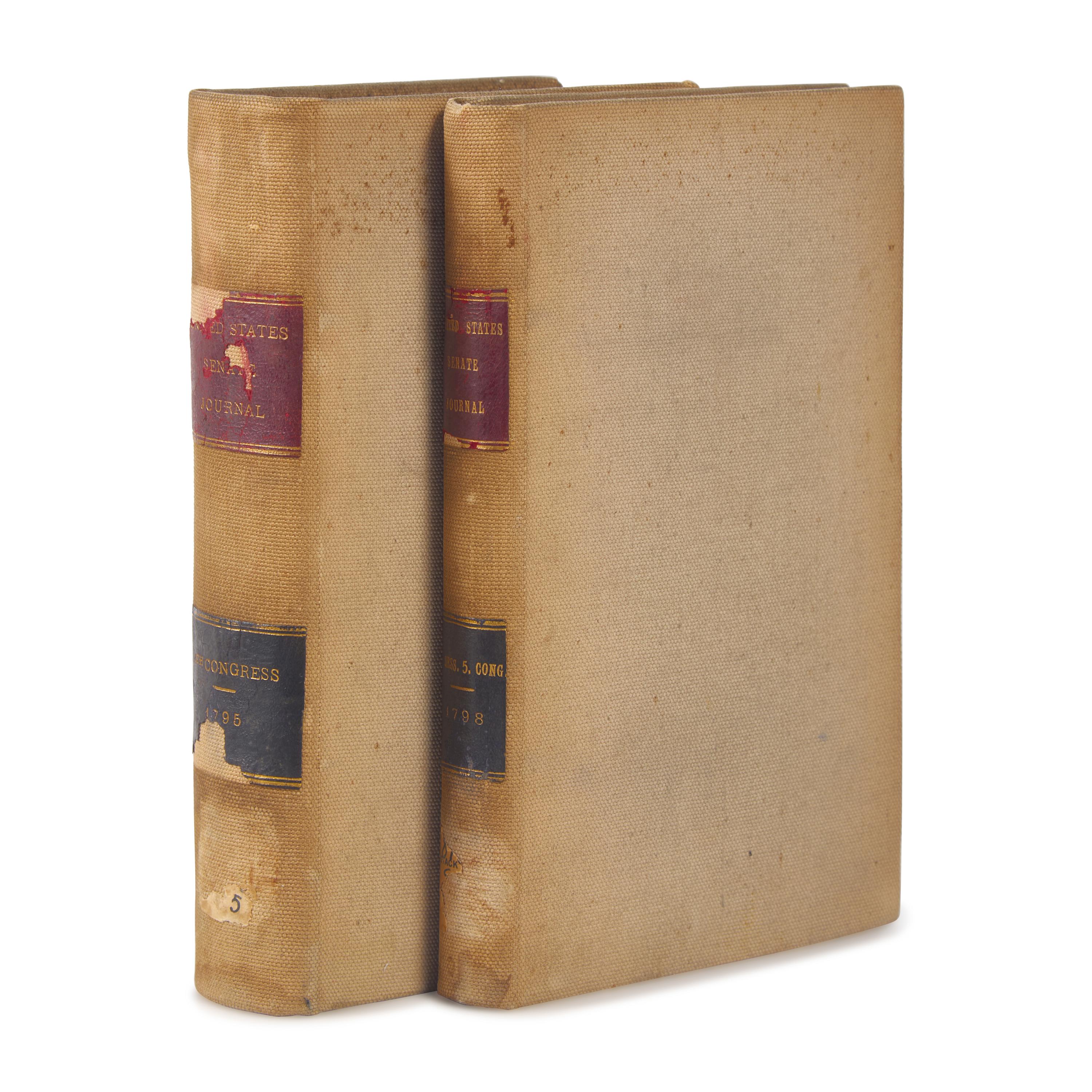 [American Law] Group of 3 Senate Journals, 1795-98, Owned by Two Early New York Politicians