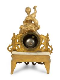 A French Gilt Metal and Alabaster Clock — LATE 19TH CENTURY