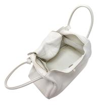 An Hermes White Taurillon Clemence Lindy 34 Handbag, 13.5" x 8" x 7".