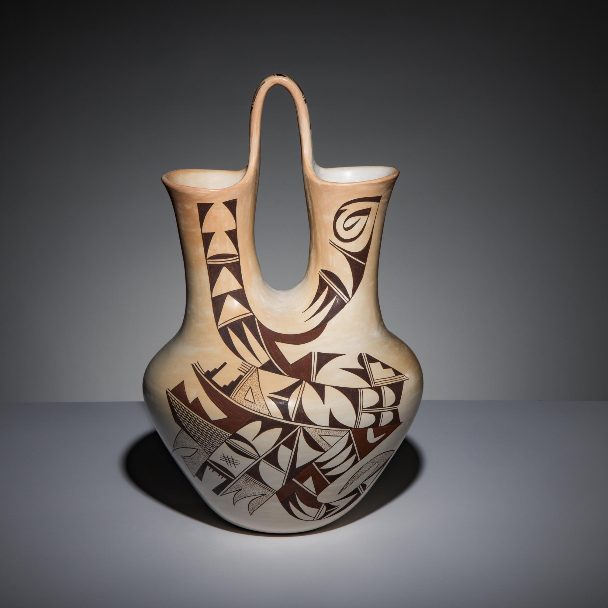 Joy Navasie (Hopi-Tewa, 1919-2012 — Pottery Wedding Vase