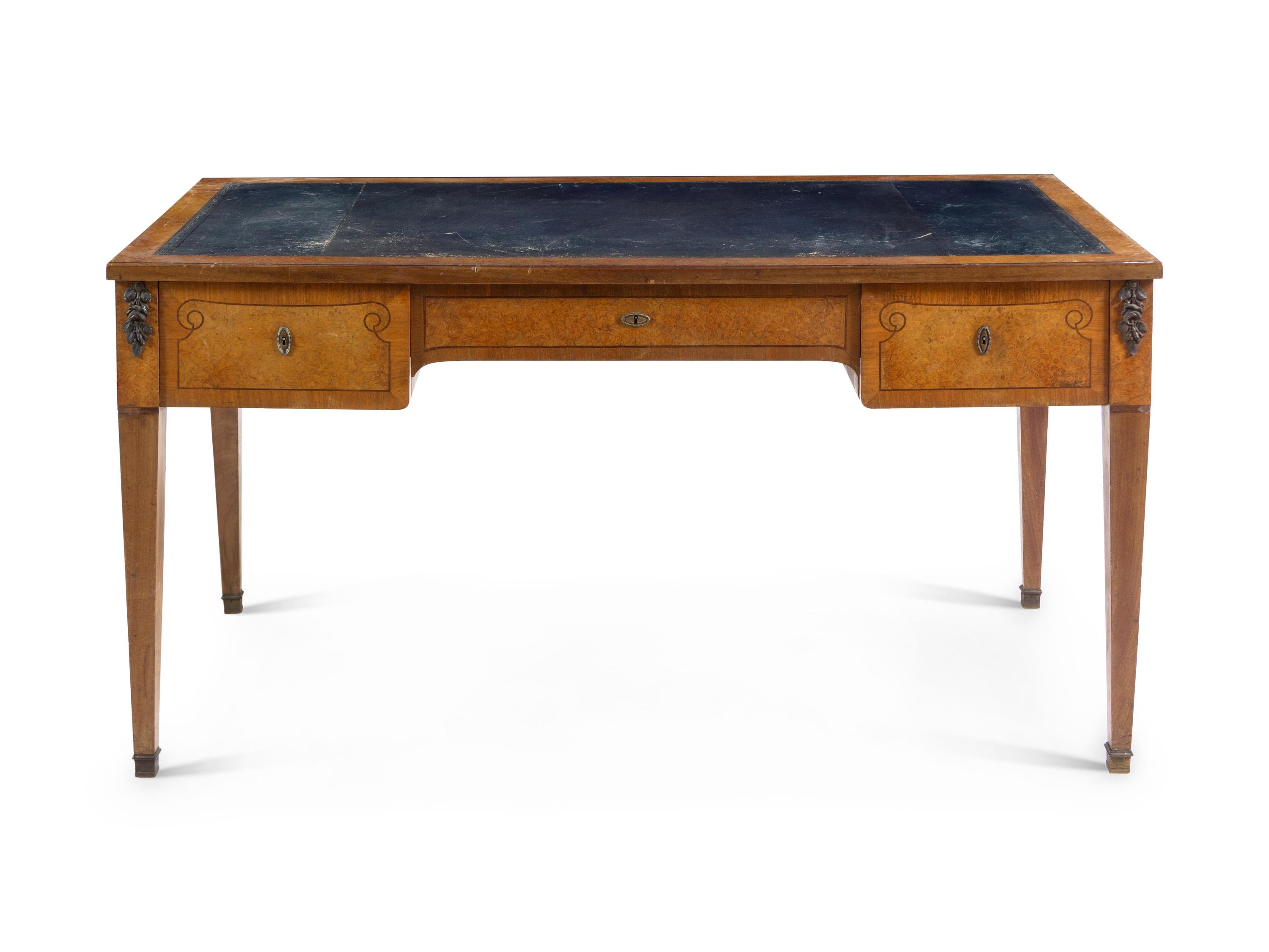 A Continental Birdseye Maple Writing Desk