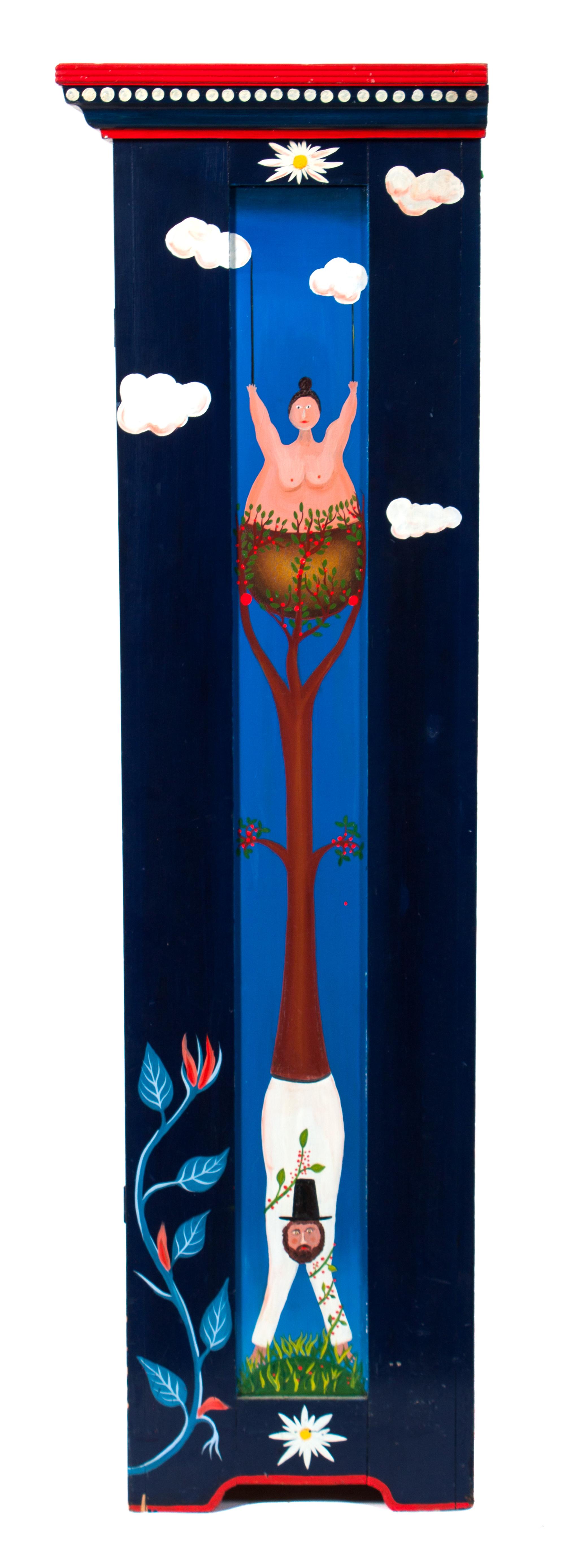 A Painted Wood Cabinet Height 66 inches. — FRIEDRICH (FRITZ) GROSS, 20TH CENTURY