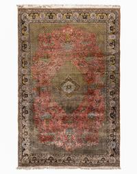 A Qom Silk Rug