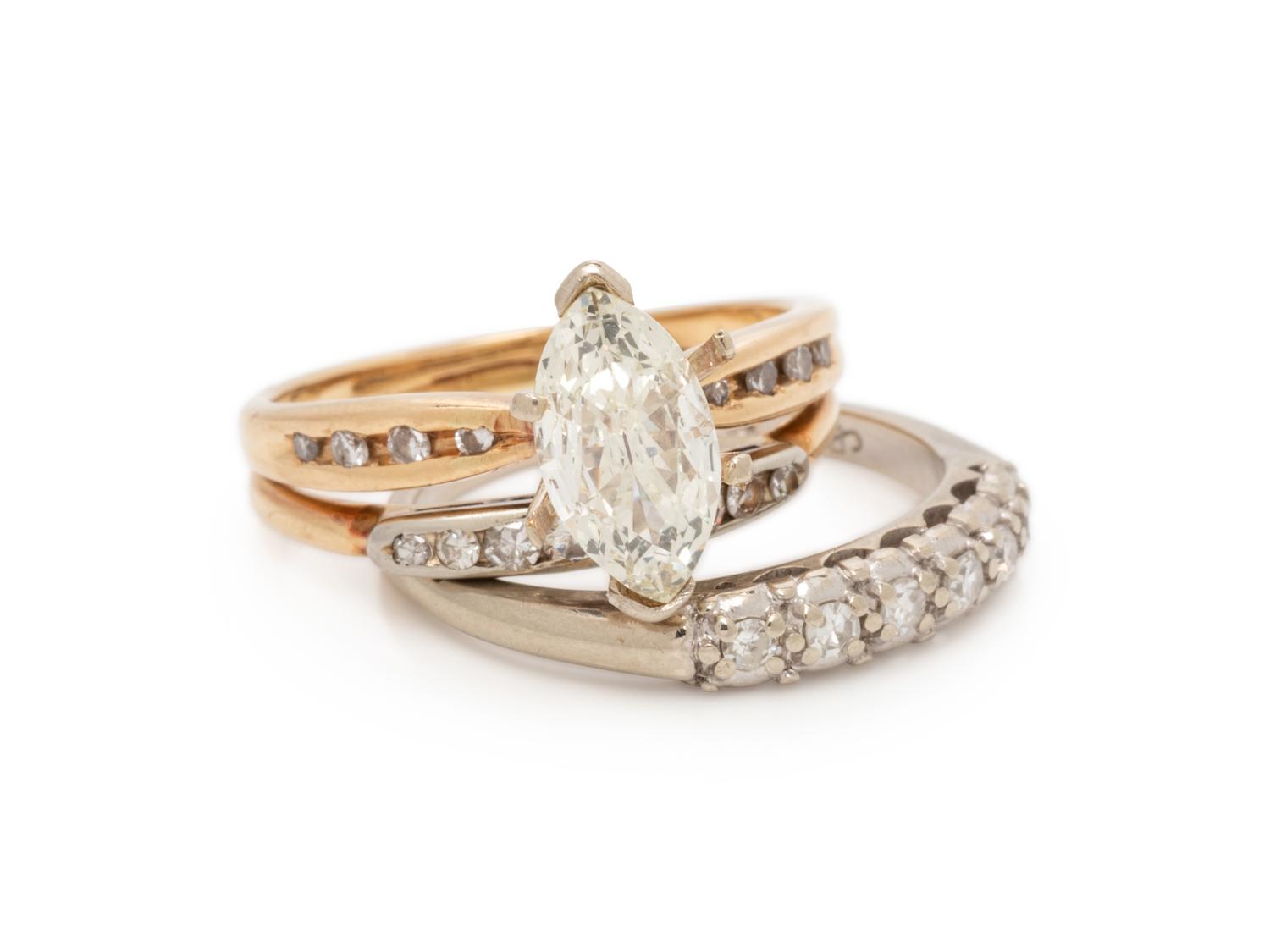 COLLECTION OF DIAMOND RINGS