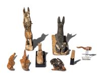 Eight Egyptian Wood Items